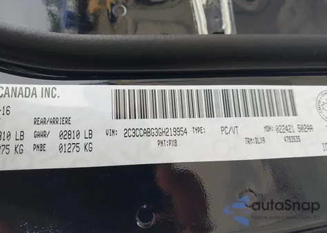 2016 Chrysler 300 S из США, поврежденный, VIN 2C3CCABG3GH219954